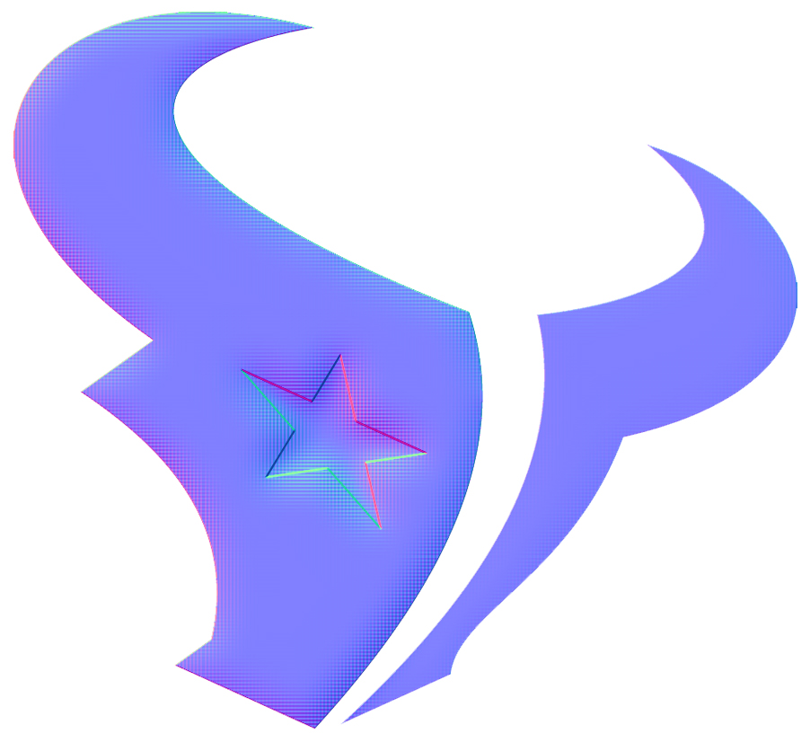 Houston Texans Colorful Embossed Logo vinyl decal